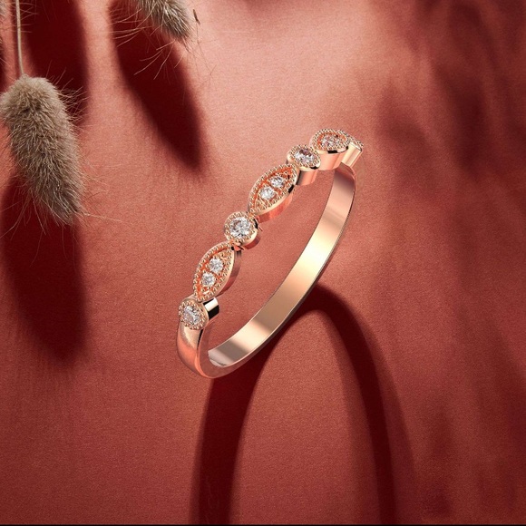 3.44Ct Pear Cut Morganite Solitaire Rose Gold Ring - Picture 15 of 16